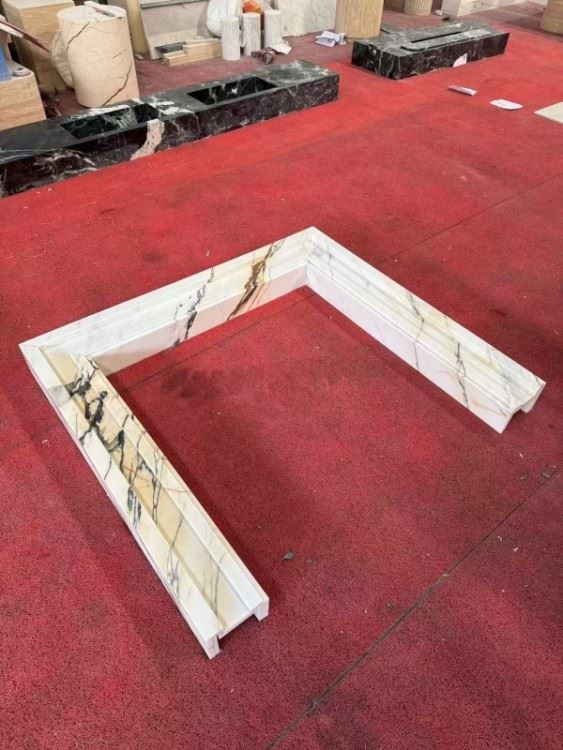 Gold Marble Fireplace
